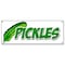 Signmission PICKLES BANNER SIGN sour fried dill kosher pickle barrel stand on a stick B-Pickles - alternate 1